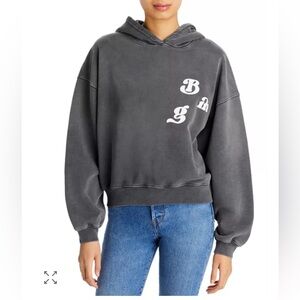 Anine Bing Alec Organic Cotton Hoodie - Washed Black